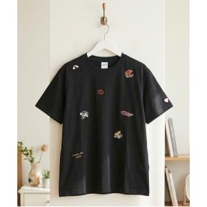 tシャツ 「THE POWERPUFF GIRLS/パワーパフガールズ」キャラクターグラフィック 刺繍 プリント半袖Tシャツ レディース