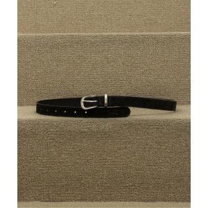 ベルト brushed simple buckle square belt / ブラッシュドシンプルバックルスクエアベルト レディース
