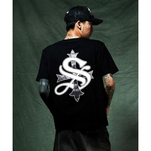 tシャツ Tシャツ｜Cross Tee Black ＆ Pink (Slim Silhouette)...