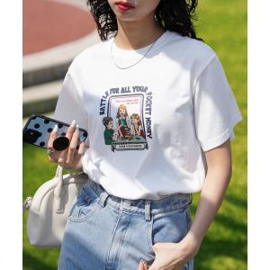tシャツ 半袖 アソートグラフィックミックスTEE レディース