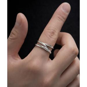 エーアンドジー 【セール】 A&G メンズ スクロール シルバー リング