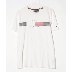 「TOMMY HILFIGER」 半袖Tシャツ MEDIUM ホワイト メンズ