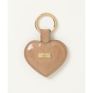 「GUCCI」 グッチシマ ハート キーホルダー - ベージュ レディース