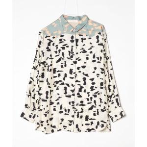 「Chloe」 シルク 長袖シャツ 36 ベージュ レディース
