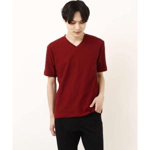 「MK MICHEL KLEIN HOMME 」 半袖Tシャツ 46 ボルドー メンズ