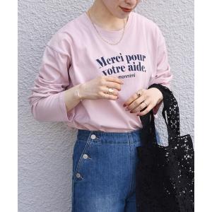 「monmimi」 長袖カットソー ONE SIZE ピンク レディース