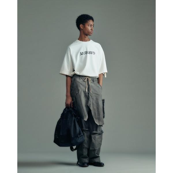 tシャツ 半袖 ADAMPATEK/gallagher agingT/プリント、刺繍入りエイジング加...