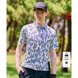 ポロシャツ 「吸水速乾/UVカット」ボタニカルポロシャツ メンズ