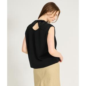 tシャツ ESTNATION / バックショルダーツイストニットTシャツ レディース
