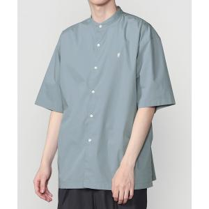 シャツ 半袖 Gymphlex | ストレッチタイプライター バンドカラー半袖シャツ MEN メンズ