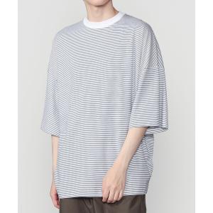 tシャツ handvaerk | 60/2 ビッグクルーネックTシャツ STRIPE MEN メンズ