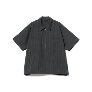 シャツ 半袖 TW ハーフジップ シャツ「ワイドフィット」 メンズ