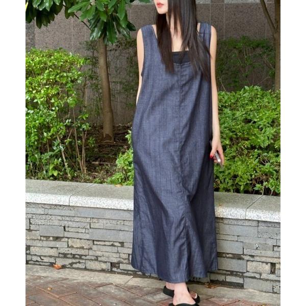 ワンピース YUGA_YGMC　　Korean-style　　Denim I-line dress