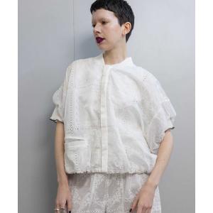 ブルゾン アウター バルーンスリーブレースブルゾン レディース