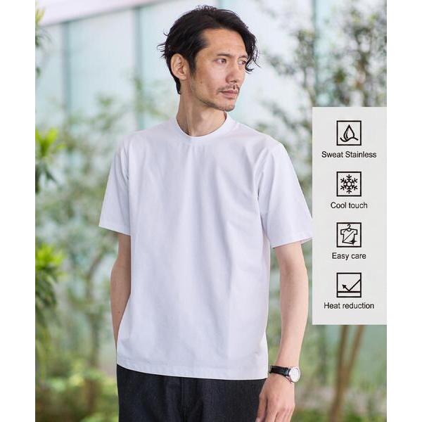 tシャツ 「汗染み軽減/接触冷感」テーラード Tシャツ メンズ