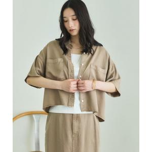 ブラウス シャツ 半袖 セルロースソフト半袖シャツ レディース