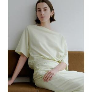 tシャツ 「洗える」「セットアップ対応」シアー裏毛オフショルトップス レディース