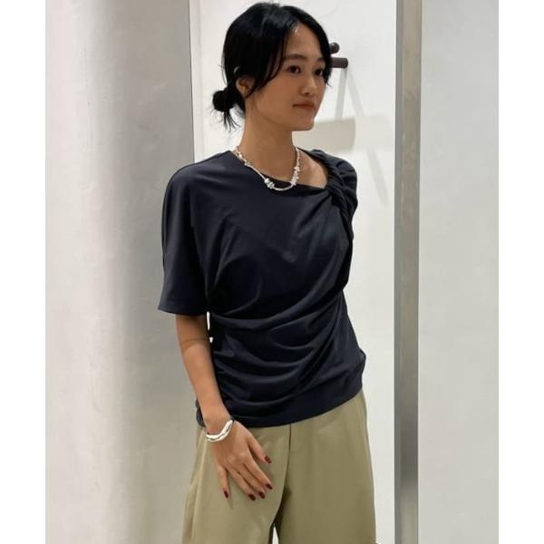 tシャツ 半袖 「洗える・持続冷感」「ICEDFABRIC＋R」ツイストプルオーバー レディース