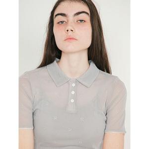 ポロシャツ ポロ S Motif Sheer Polo Shirt/Sモチーフ シアーポロシャツ レディース