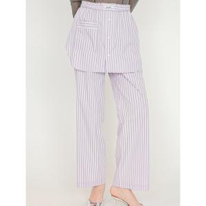 パンツ Stripe Layered Pants/ストライプ レイヤードパンツ レディース