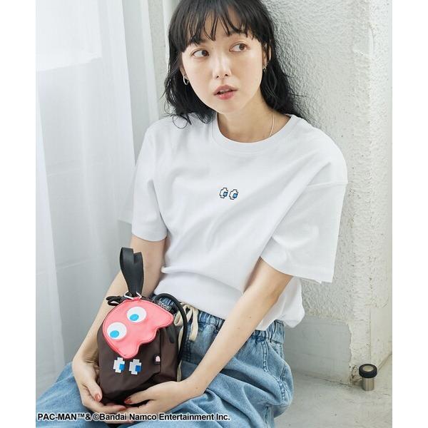 tシャツ 半袖 「PAC-MAN(パックマン)別注」EYEデザイン フライスコンパクト刺繍Tシャツ ...