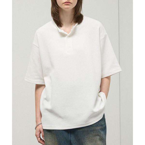ヘンリーネック tシャツ 「Alfred Alex」Waffle Henley Neck Tee /...