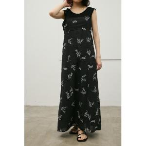 ワンピース 夏 リネンミックスレイヤードキャミワンピース
