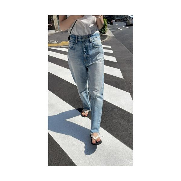 「BLACK BY MOUSSY」 デニムパンツ 26inch ライトブルー レディース