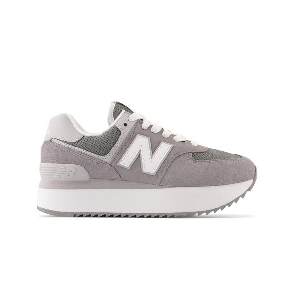 「New Balance」 ローカットスニーカー 24.5cm グレー レディース