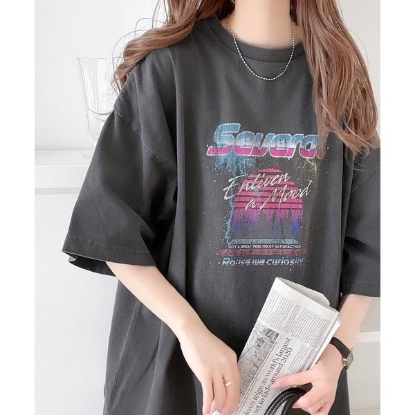 「Java」 半袖Tシャツ MEDIUM グレー レディース