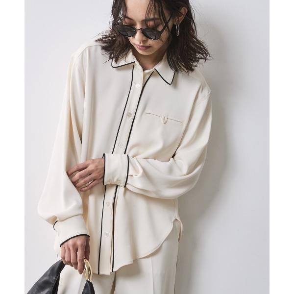 「CHIC STYLE」 長袖シャツ M アイボリー レディース