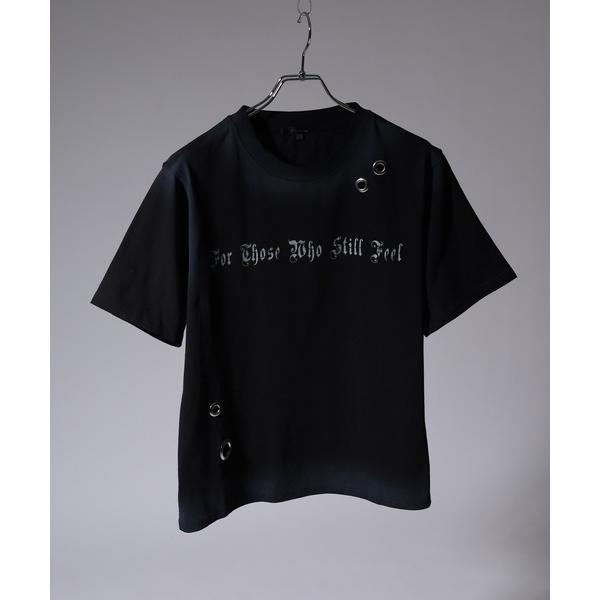 tシャツ RESHAM アイレット付き加工スプレー加工Tシャツ 半袖 メンズ レディース