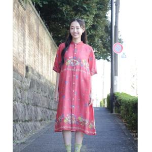 SUPER HAKKA（スーパーハッカ） ワンピース 半袖 エンブロイダリー
