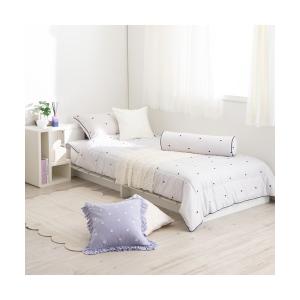 クッション クッションカバー 「2026年モデル」ふわろ 冷感肌掛けふとん ハート シングル ピンク×ネイビー