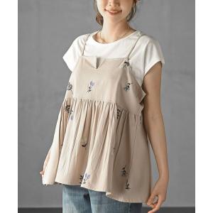 アンサンブル ＴシャツＳＥＴ花刺繍キャミソールアンサンブル｜ZOZOTOWN Yahoo!店