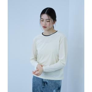 tシャツ シアーベロアロングスリーブカットソー「日本製」 レディース