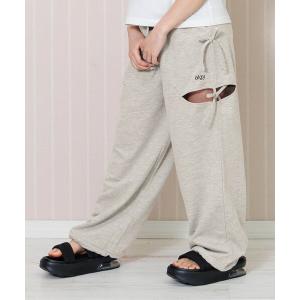 パンツ サイドあきスウェットパンツ キッズ 子供服 女の子