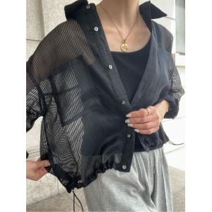 ブラウス シャツ シアーコードストライプシャツ レディース