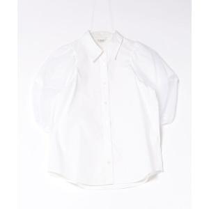 ブラウス シャツ CLANE/クラネ/TULLE LAYERED SLEEVE SHIRTS レディース