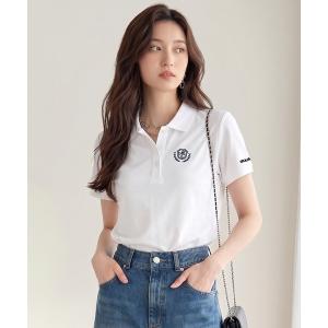 ポロシャツ ポロ 「marie claire bis/マリ・クレール ビス」別注 ポロシャツ 半袖 汗染み防止 刺繍ロゴ レディース