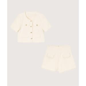 セットアップ Tweed Short Jacket Set Up レディース