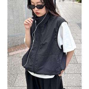 ベスト ジレ 「WEB限定」「ユニセックス」撥水ドロストナイロンベスト メンズ レディース