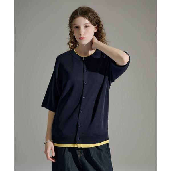 シャツ CREW NECK LAYERED KNIT S/S SHIRT / クルーネックレイヤード...