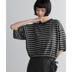tシャツ 半袖 シアーボーダープルオーバーＳＳ　710310 レディース