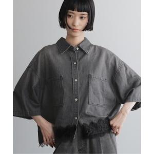 ブラウス シャツ レースデニムシャツ　684917 レディース