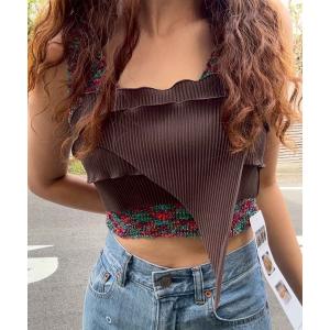 キャミソール 「kotohayokozawa/コトハヨコザワ」RIPPLE SHEER CAMISOLE/リップルシアーキャミソール