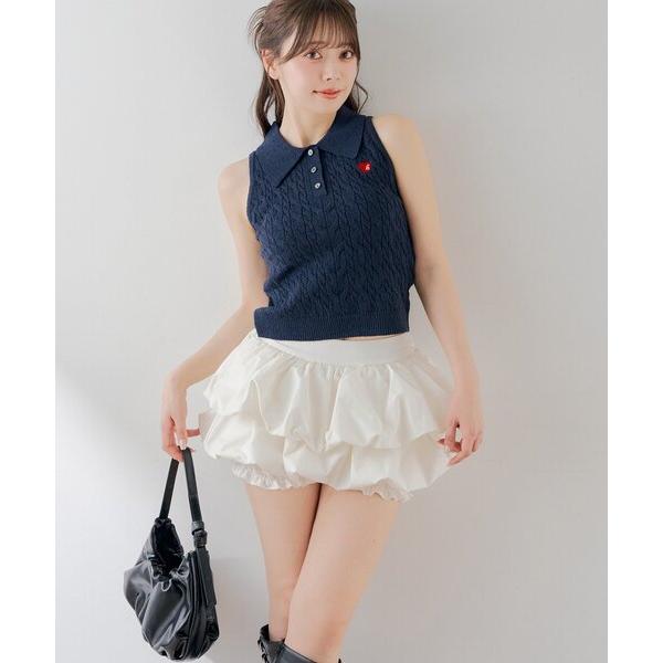スカート レイヤードバルーンティアードスカート