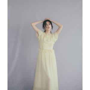 ワンピース ドロストギャザー楊柳ワンピース