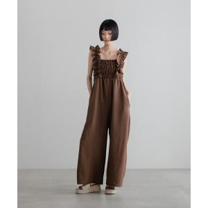 サロペット オーバーオール シャーリングフリルサロペ　799643 レディース｜ZOZOTOWN Yahoo!店