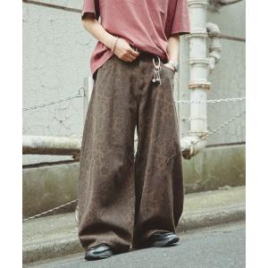 ワイドパンツ ジーンズ Vintage ３D Curve Barrel Denim Pants/ヴィンテージ加工/3Dカーブバレルデニムパンツ メンズ